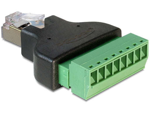 Delock 65389 Adapter Rj45 Male > Terminal Block 8 Pin 2-Part 3.5 Mm