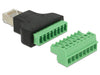 Delock 65389 Adapter Rj45 Male > Terminal Block 8 Pin 2-Part 3.5 Mm