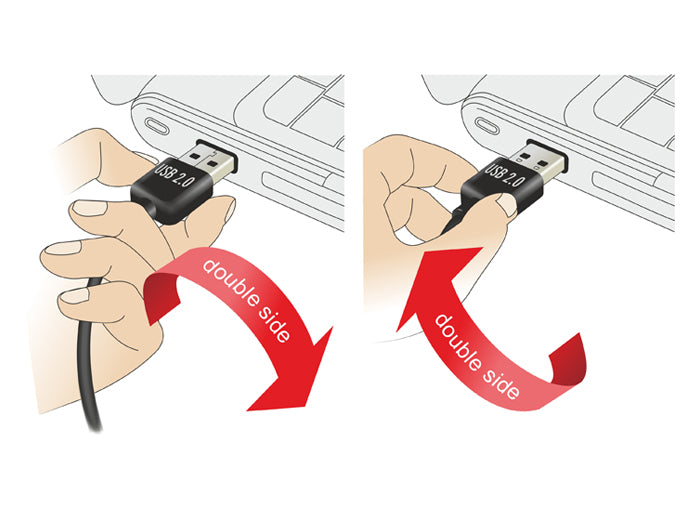 Delock 83464 Cable Easy-Usb 2.0 Type-A Male > Easy-Usb 2.0 Type-A Male Angled