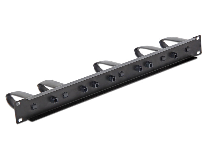 Delock 43345 19″ Cable Management Panel Universal Black