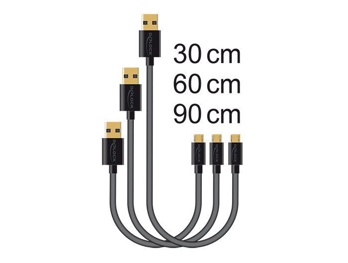 Delock 83680 Data And Fast Charging Cable Usb 2.0 Type-A Male