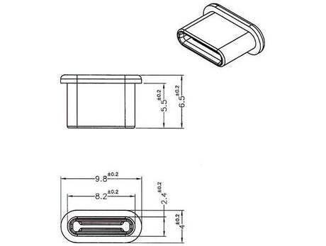 Delock 64014 Dust Cover For Usb Type-C™ Female Without Grip 10 Pieces Black