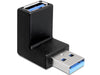 Delock 65339 Adapter Usb 3.0 Type-A Male > Type-A Female Angled 90° Vertical