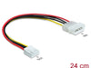 Delock 83184 Cable Power 4 Pin Male > 4 Pin Floppy Female 24 Cm