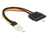 Delock 83918 Power Cable Sata 15 Pin Receptacle > 4 Pin Floppy Male 15 Cm