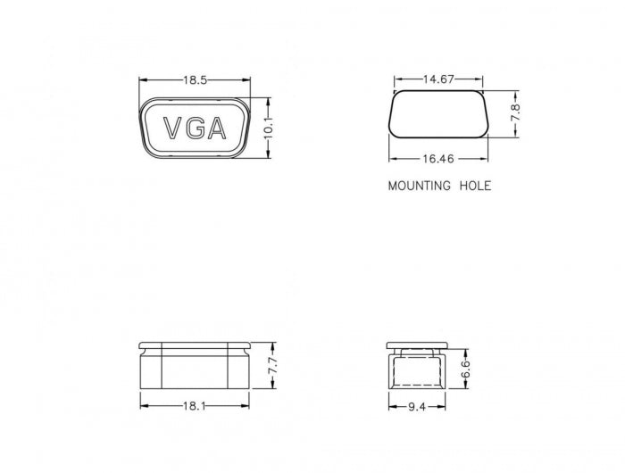 Delock 60162 Dust Cover For Vga And D-Sub9 / D-Sub15 Female 10 Pieces