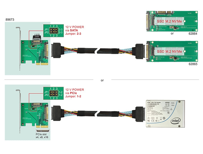 Delock 89673 Pci Express X4 Card > 1 X Internal U.2 Nvme Sff-8639 Male