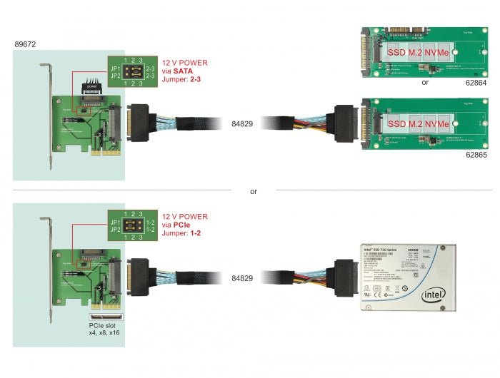 Delock 89672 Pci Express X4 Card > 1 X Internal U.2 Nvme Sff-8639 Female