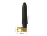 Delock 89623 Lte Antenna Sma Plug 90° 2 Dbi Omnidirectional Fixed Black