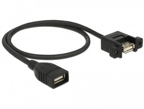 Delock 85459 Cable Usb 2.0 Type-A Female > Usb 2.0 Type-A Female Panel-Mount