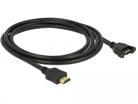 Delock 85464 Cable Hdmi-A Male > Hdmi-A Female Panel-Mount 4K 30 Hz 2 M