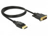 Delock 85312 Cable Displayport 1.2 Male > Dvi 24+1 Male Passive