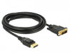 Delock 85314 Cable Displayport 1.2 Male > Dvi 24+1 Male Passive