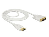 Delock 83814 Cable Displayport 1.2 Male > Dvi 24+1 Male Passive 4K