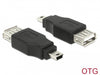 Delock 65399 Adapter Usb Mini Male > Usb 2.0-A Female Otg