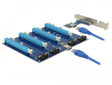 Delock 41427 Riser Card Pci Express X1 > 4 X Pcie X16 With 60 Cm Usb Cable