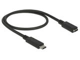 Delock 85532 Usb 10 Gbps Extension Cable Usb Type-C™ Male To Female 0.5 M 4K