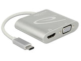 Delock 87705 Usb Type-C™ Splitter (Dp Alt Mode) > 1 X Hdmi + 1 X Vga Out