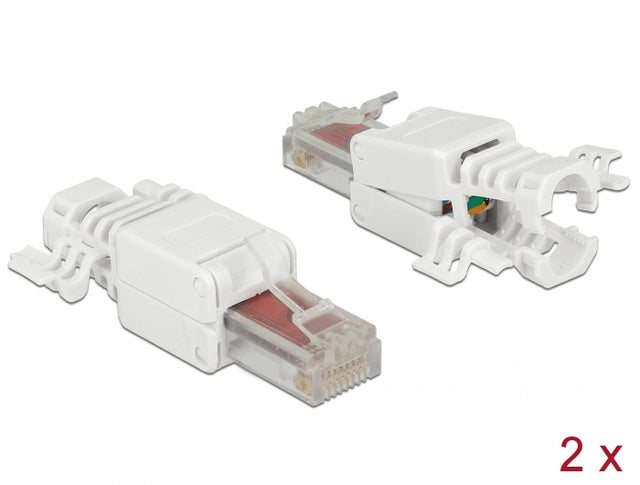 Delock 86416 Rj45 Plug Cat.6 Utp Toolfree 2 Pieces