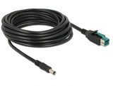 Delock 85501 Poweredusb Cable Male 12 V > Dc 5.5 X 2.1 Mm Male 5 M