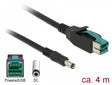 Delock 85500 Poweredusb Cable Male 12 V > Dc 5.5 X 2.1 Mm Male 4 M