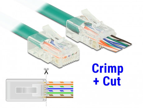 Delock 86451 Rj45 Crimp+Cut Plug Cat.5E Utp 20 Pieces