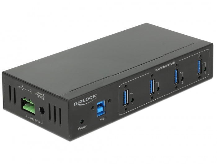 Delock 63309 External Industry Hub 4 X Usb 3.0 Type-A With 15 Kv Esd Protection