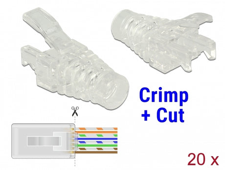 Delock 86455 Strain Relief Boot For Rj45 Crimp+Cut Plug 20 Pieces