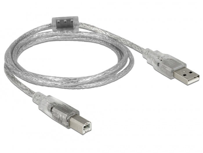 Delock 83893 Cable Usb 2.0 Type-A Male > Usb 2.0 Type-B Male 1.5 M Transparent