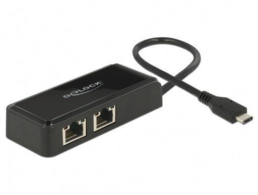 Delock 63927 Usb Type-C™ Adapter To 2 X Gigabit Lan