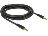 Delock 85698 Stereo Jack Cable 3.5 Mm 5 Pin Male To Male 3 M Black