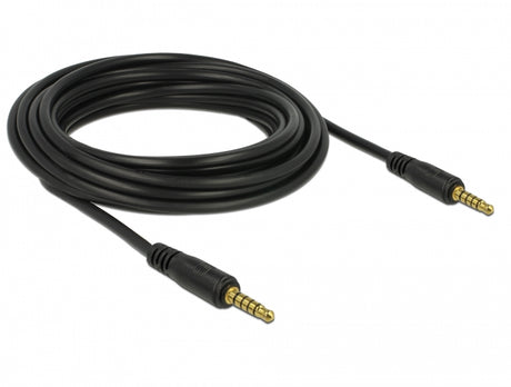 Delock 85699 Stereo Jack Cable 3.5 Mm 5 Pin Male To Male 5 M Black