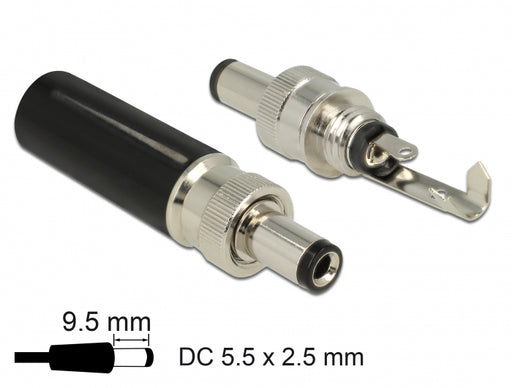 Delock 89914 Connector Dc 5.5 X 2.5 Mm With 9.5 Mm Length