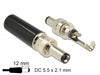 Delock 89915 Connector Dc 5.5 X 2.1 Mm With 12.0 Mm Length