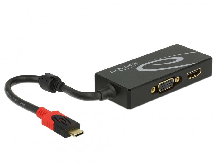 Delock 87730 Usb Type-C™ Splitter (Dp Alt Mode) > 1 X Hdmi + 1 X Vga Out