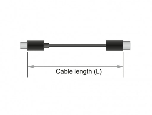 Delock 83672 Usb 2.0 Cable Type-C To Type-C 0.5 M 3 A