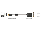 Delock 61847 Adapter Displayport 1.1 Male > Dvi Female Passive Black