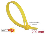 Delock 18759 Cable Ties Heat-Resistant L 200 X W 7.5 Mm 100 Pieces Yellow