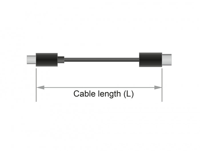 Delock 85696 Stereo Jack Cable 3.5 Mm 5 Pin Male To Male 1 M Black