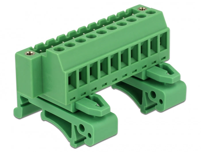 Delock 65941 Terminal Block Set For Din Rail 10 Pin With Screw Lock