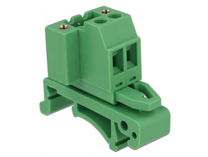 Delock 65931 Terminal Block Set For Din Rail 2 Pin With Screw Lock