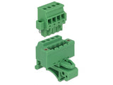 Delock 65936 Terminal Block Set For Din Rail 4 Pin With Screw Lock