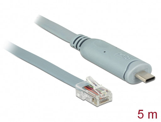 Delock 89892 Adapter Usb 2.0 Type-C™ Male > 1 X Serial Rs-232 Rj45 Male 5.0 M