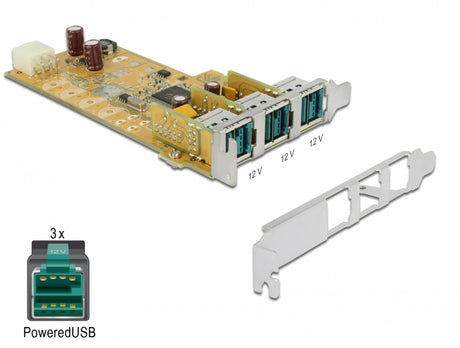 Delock 89656 Poweredusb Pci Express X1 Card > 3 X 12 V