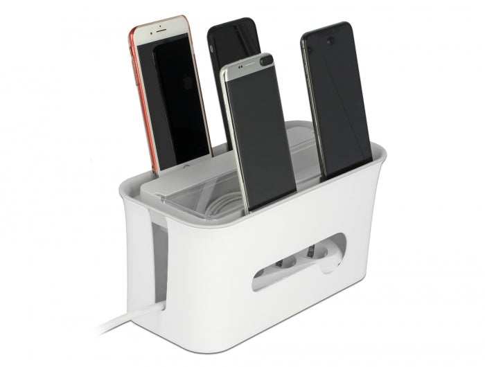 Delock 18290 Cable Management Box With Storage Case White / Grey