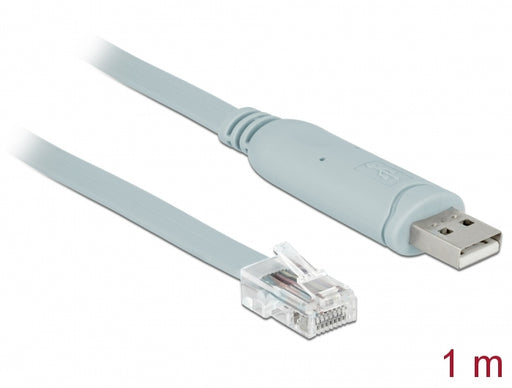 Delock 63911 Adapter Usb 2.0 Male > 1 X Serial Rs-232 Rj45 Male 1,0 M Grey