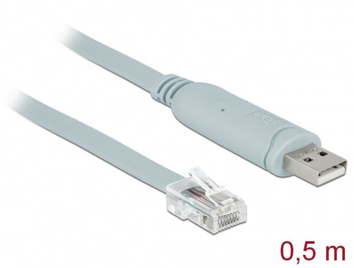 Delock 63920 Adapter Usb 2.0 Type-A Male > 1 X Serial Rs-232 Rj45 Male 0.5 M