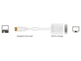 Delock 61765 Adapter Displayport 1.1 Male > Dvi Female Passive White