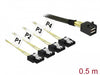 Delock 83392 Cable Mini Sas Hd Sff-8643 > 4 X Sata 7 Pin 0.5 M