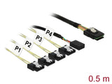 Delock 83318 Cable Mini Sas Sff-8087 > 4 X Sata 7 Pin Reverse + Sideband 0.5 M